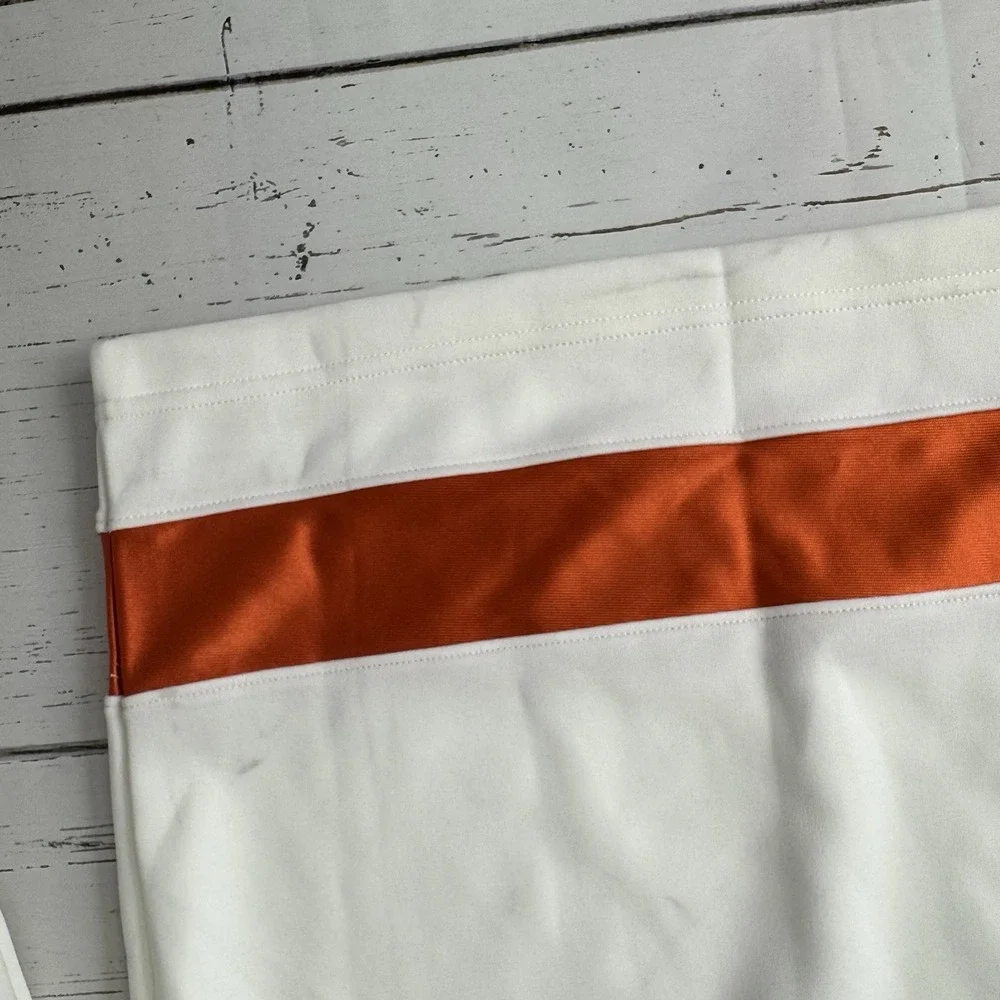 New Jordan Brooklyn Collegiate Hockey Jersey White Orange HV0109-133 Size Large